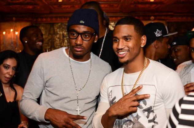 Washington Wizard point guard John Wall and R&B star Trey Songz inside the VIP area at SAX.  (Photo: Gearshift.TV)